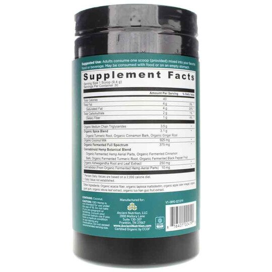 Organic CBD Hemp Powder 10 Mg, Ancient Nutrition